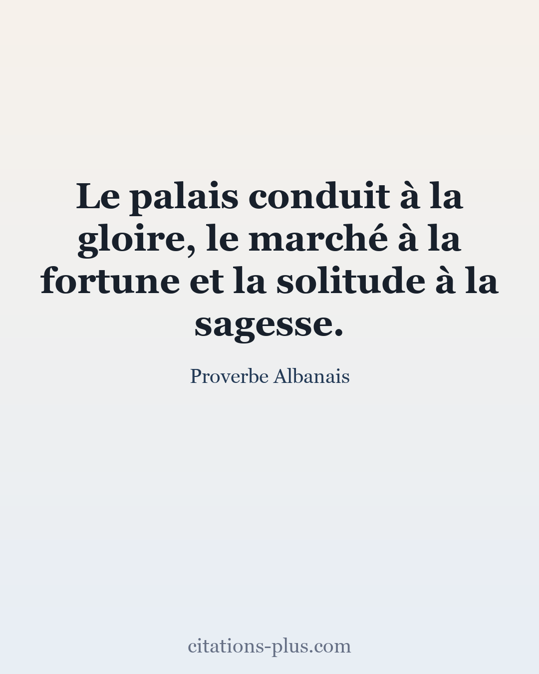 Carte Premium clair — Proverbe Albanais