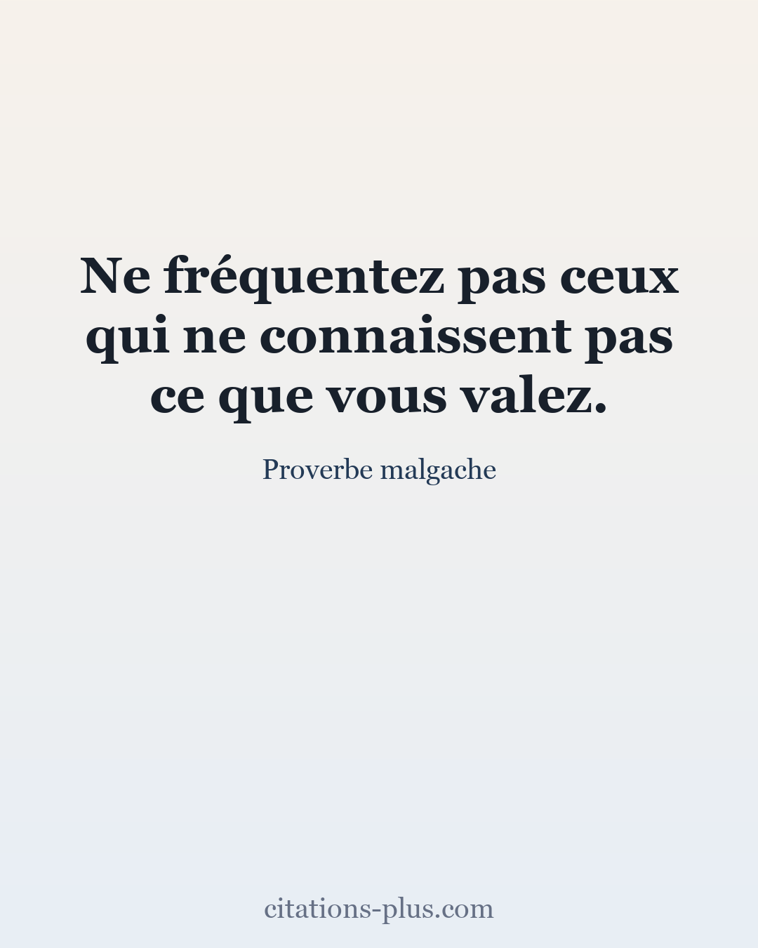 Carte Premium clair — Proverbe malgache