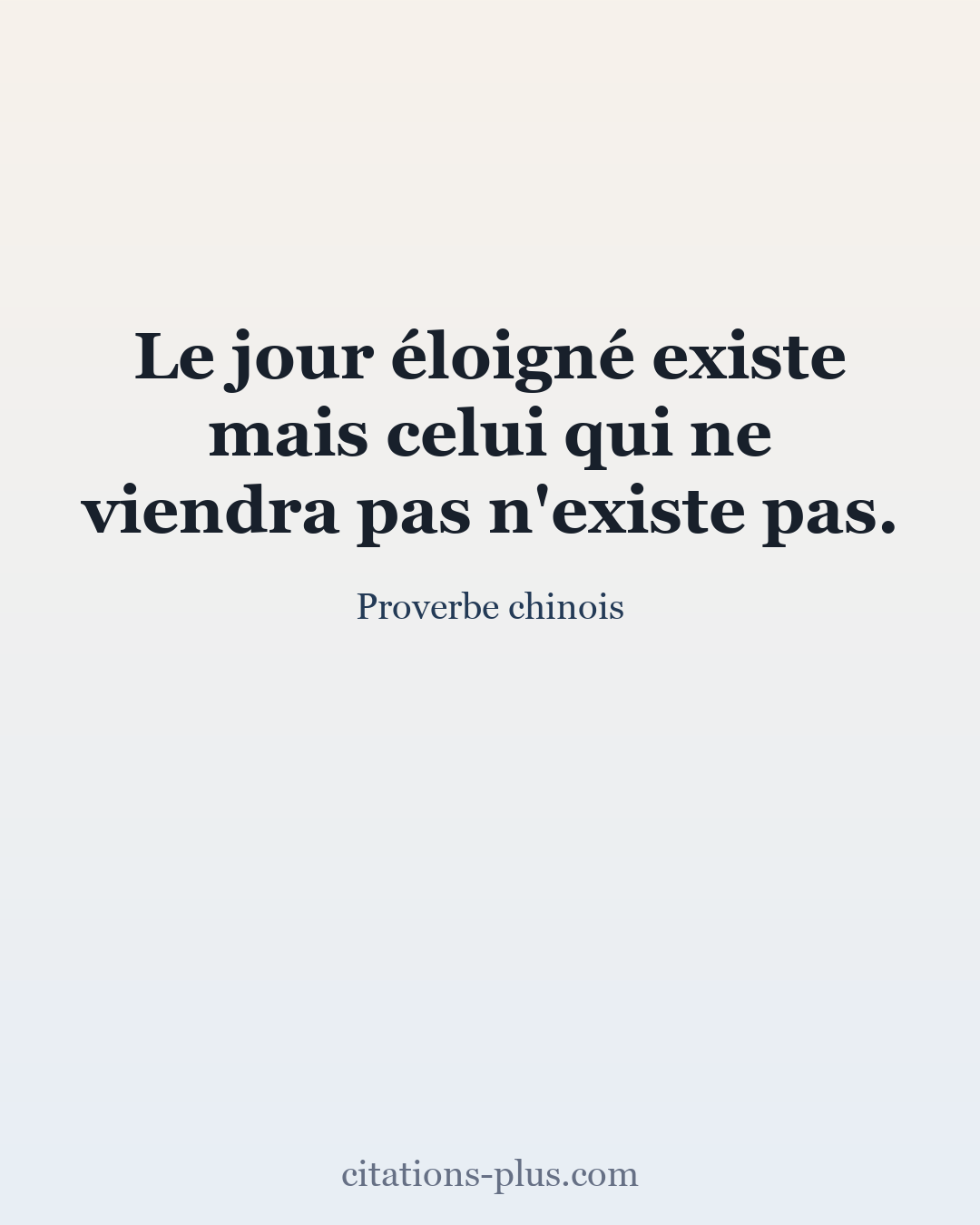 Carte Premium clair — Proverbe chinois