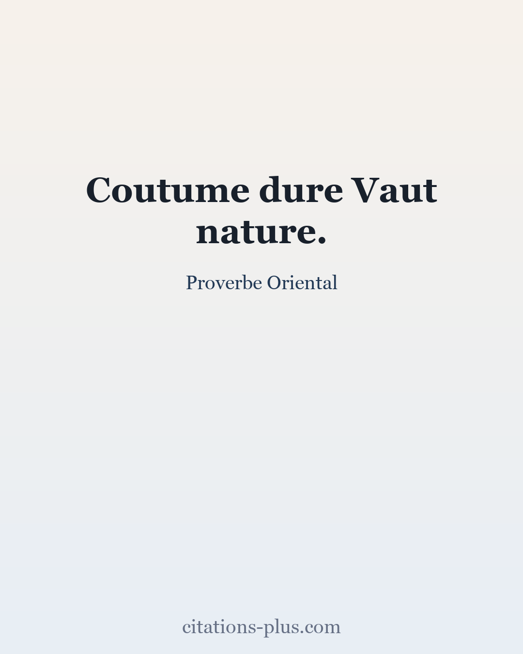 Carte Premium clair — Proverbes orientaux