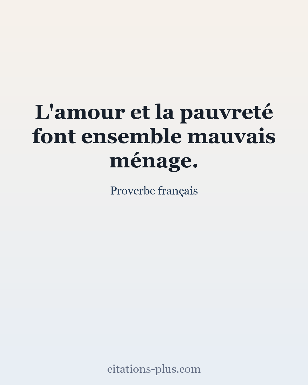 Carte Premium clair — Proverbe français
