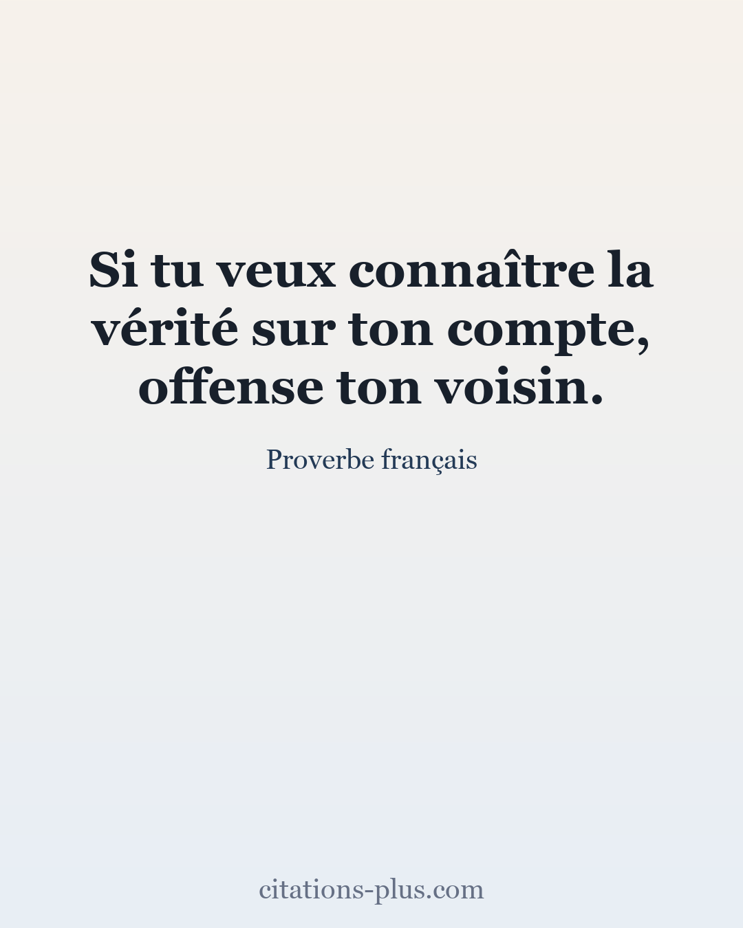 Carte Premium clair — Proverbe français