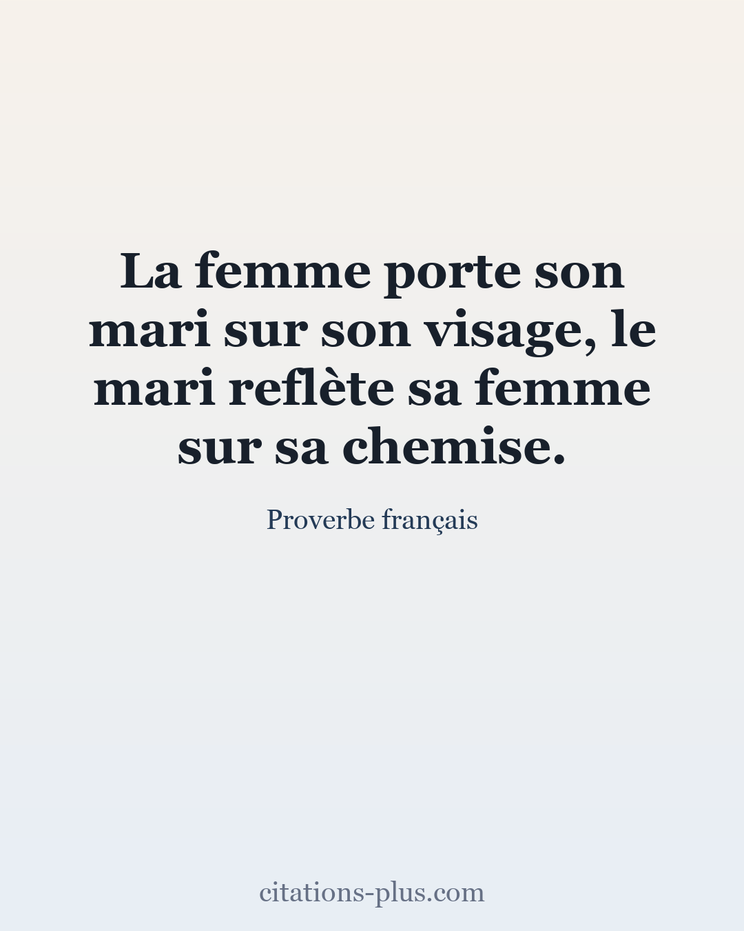 Carte Premium clair — Proverbe français