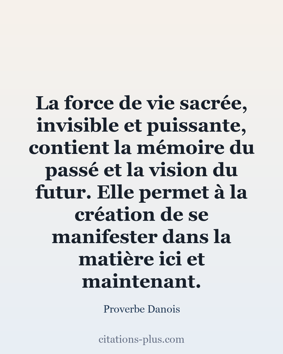 Carte Premium clair — Proverbe Danois