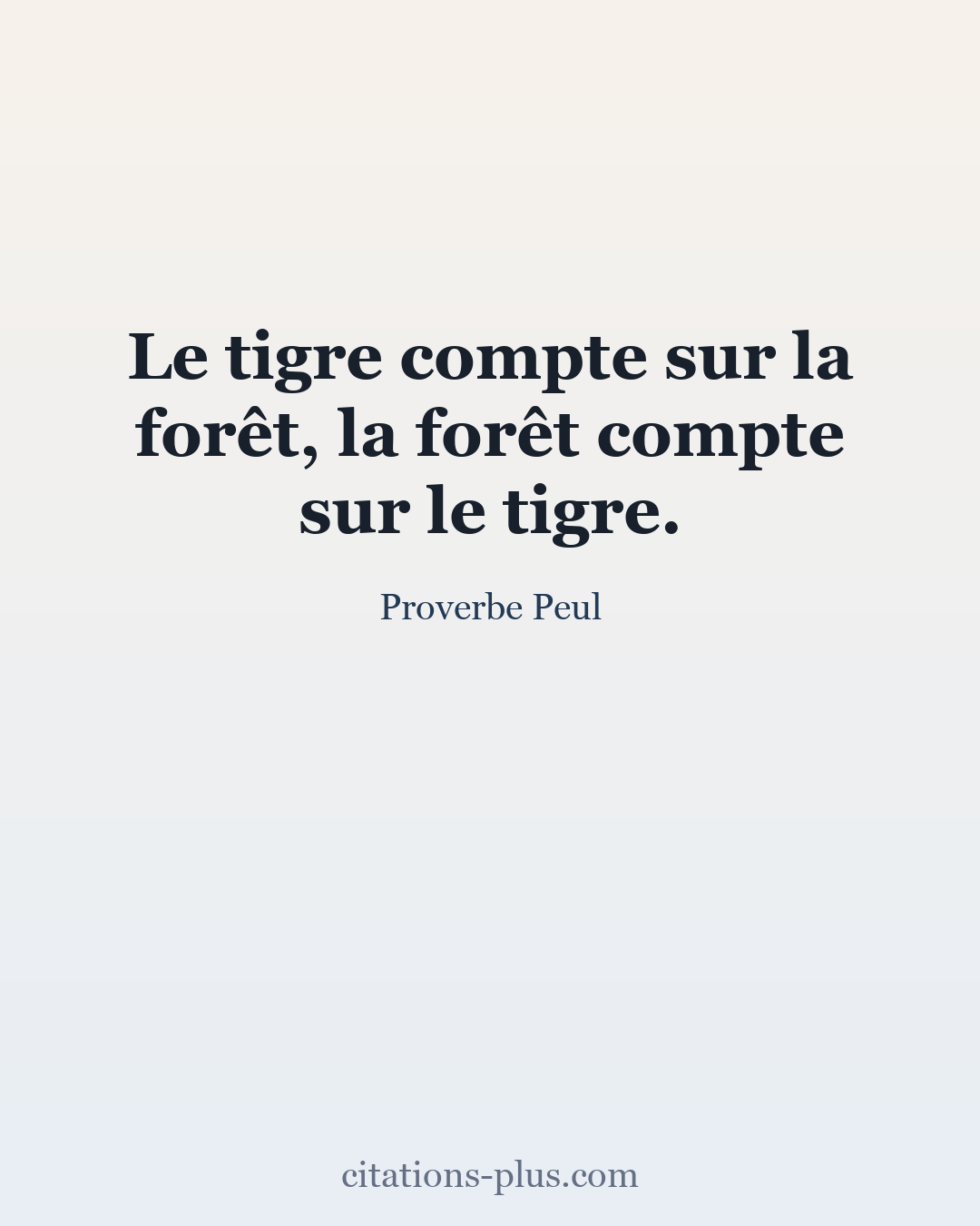 Carte Premium clair — Proverbe Peul
