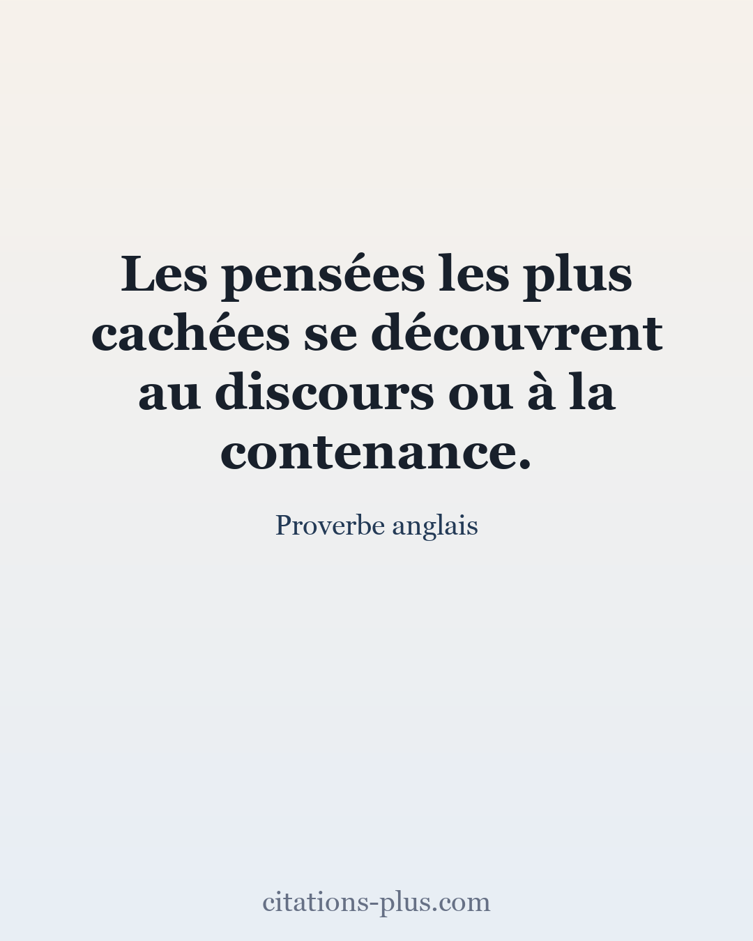 Carte Premium clair — Proverbe anglais