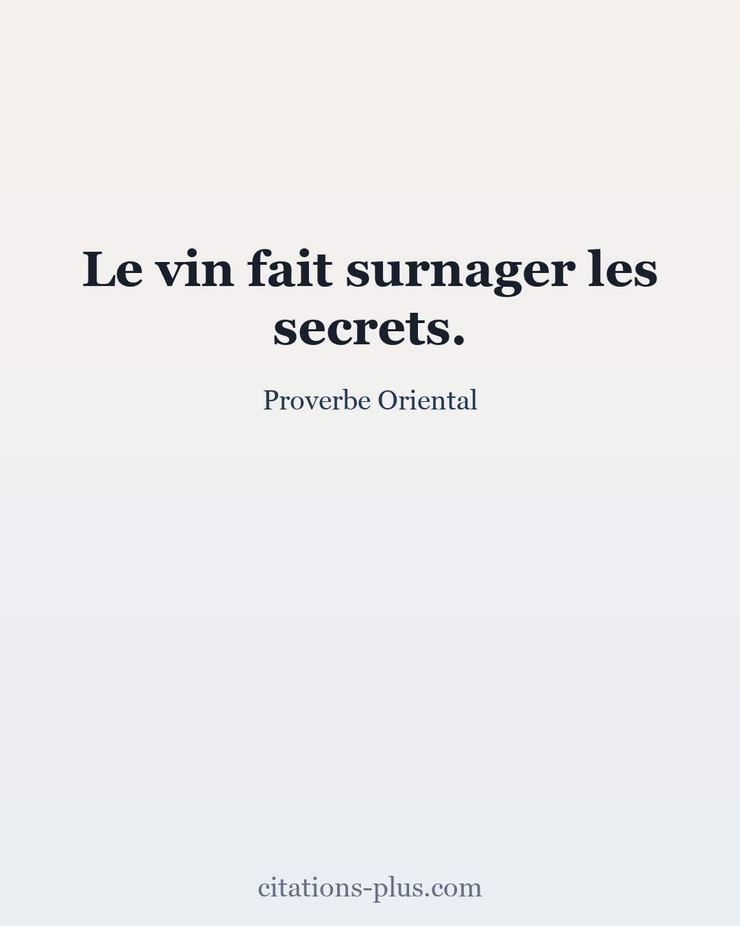 Carte Premium clair — Proverbes orientaux