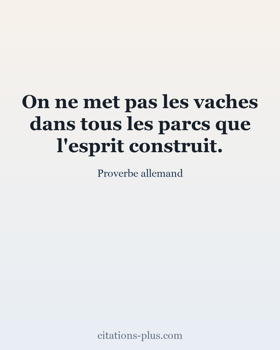 Carte Premium clair — Proverbe allemand