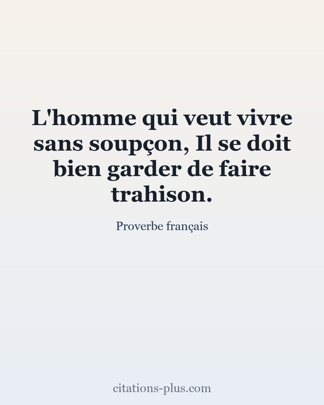 Carte Premium clair — Proverbe français