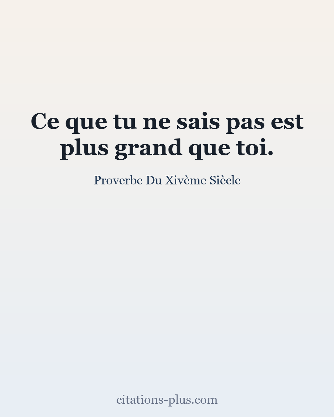 Carte Premium clair — Proverbe du XVIème Siècle