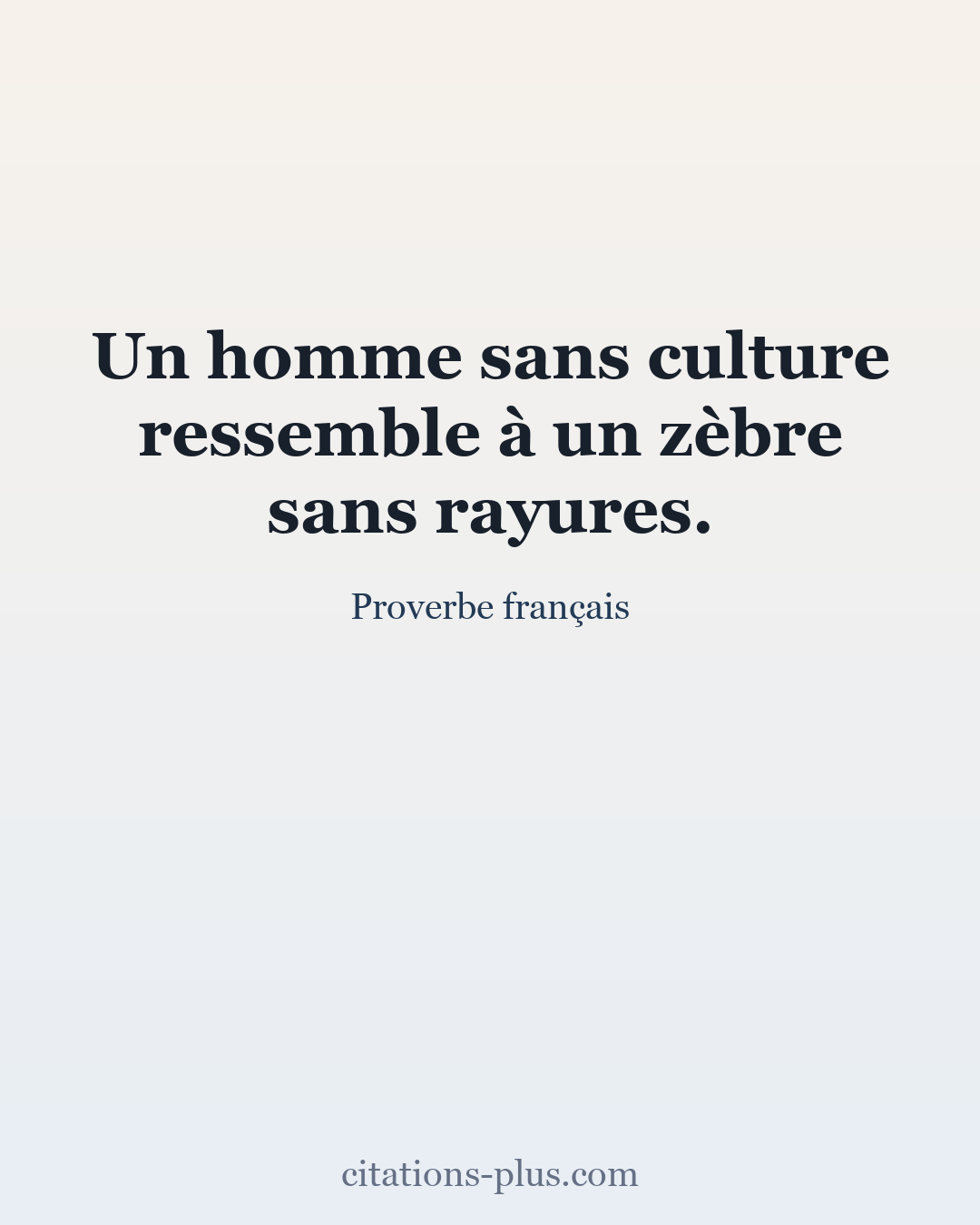 Carte Premium clair — Proverbe français