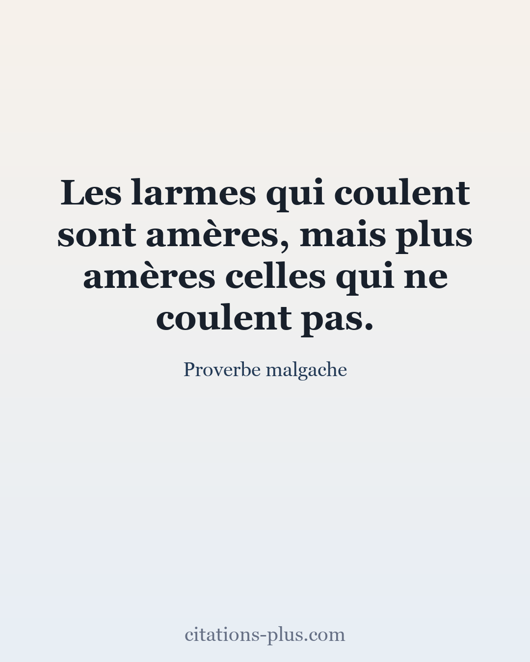 Carte Premium clair — Proverbe malgache