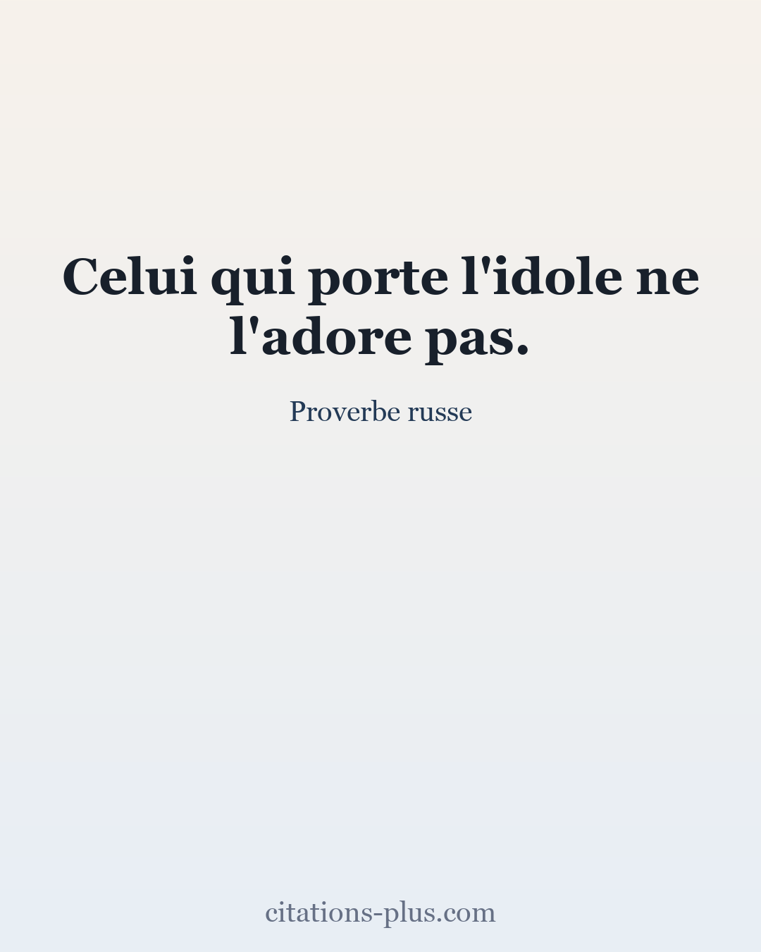 Carte Premium clair — Proverbe russe