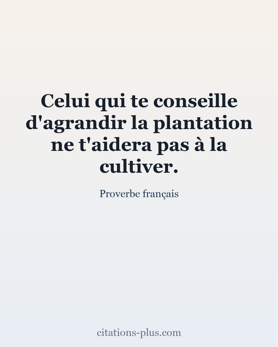 Carte Premium clair — Proverbe français