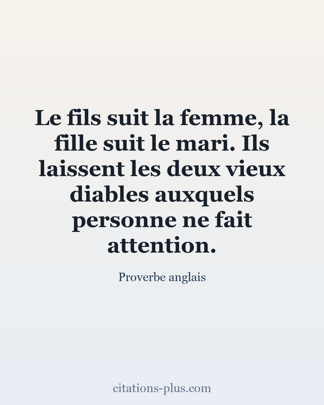 Carte Premium clair — Proverbe anglais