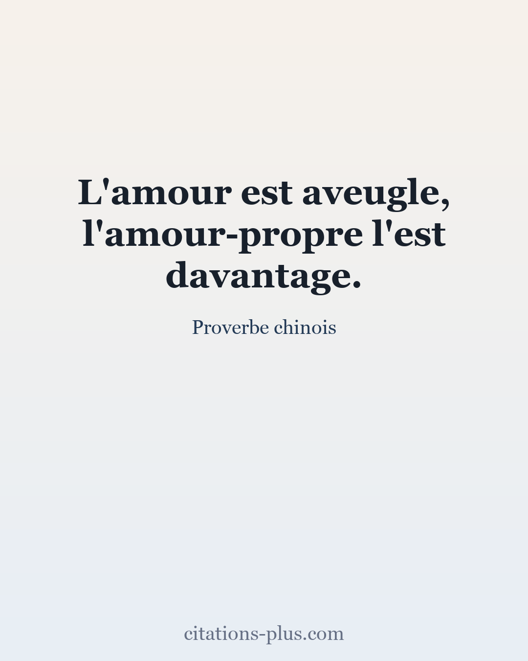 Carte Premium clair — Proverbe chinois
