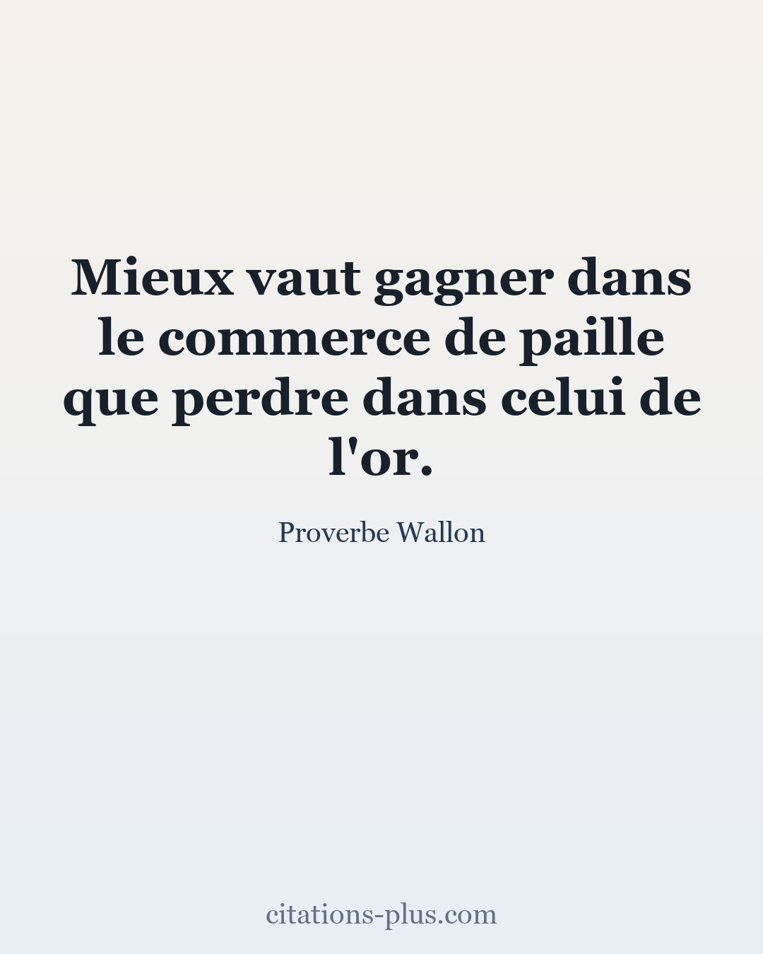 Carte Premium clair — Proverbe Wallon