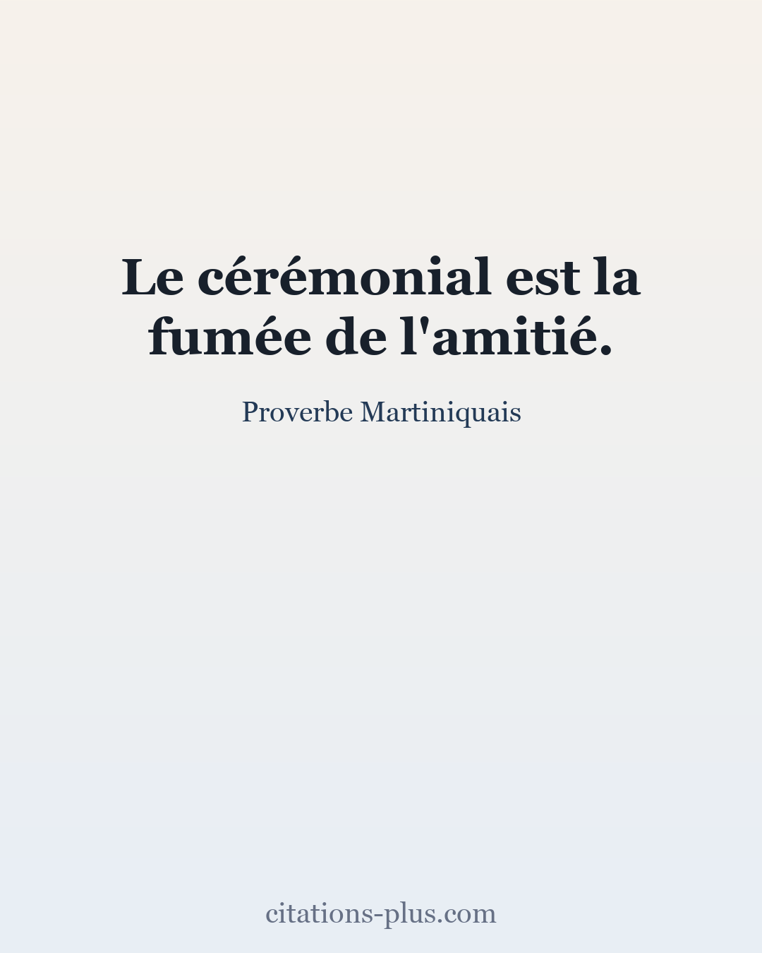 Carte Premium clair — Proverbe Martiniquais