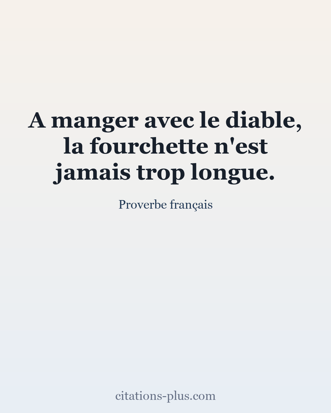 Carte Premium clair — Proverbe français