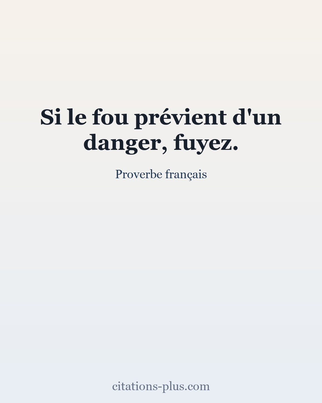 Carte Premium clair — Proverbe français