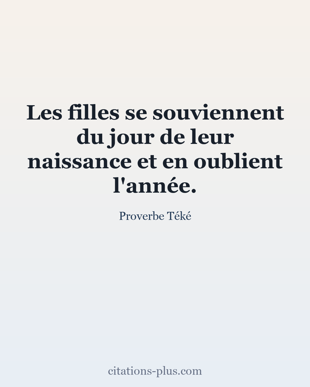 Carte Premium clair — Proverbe Téké