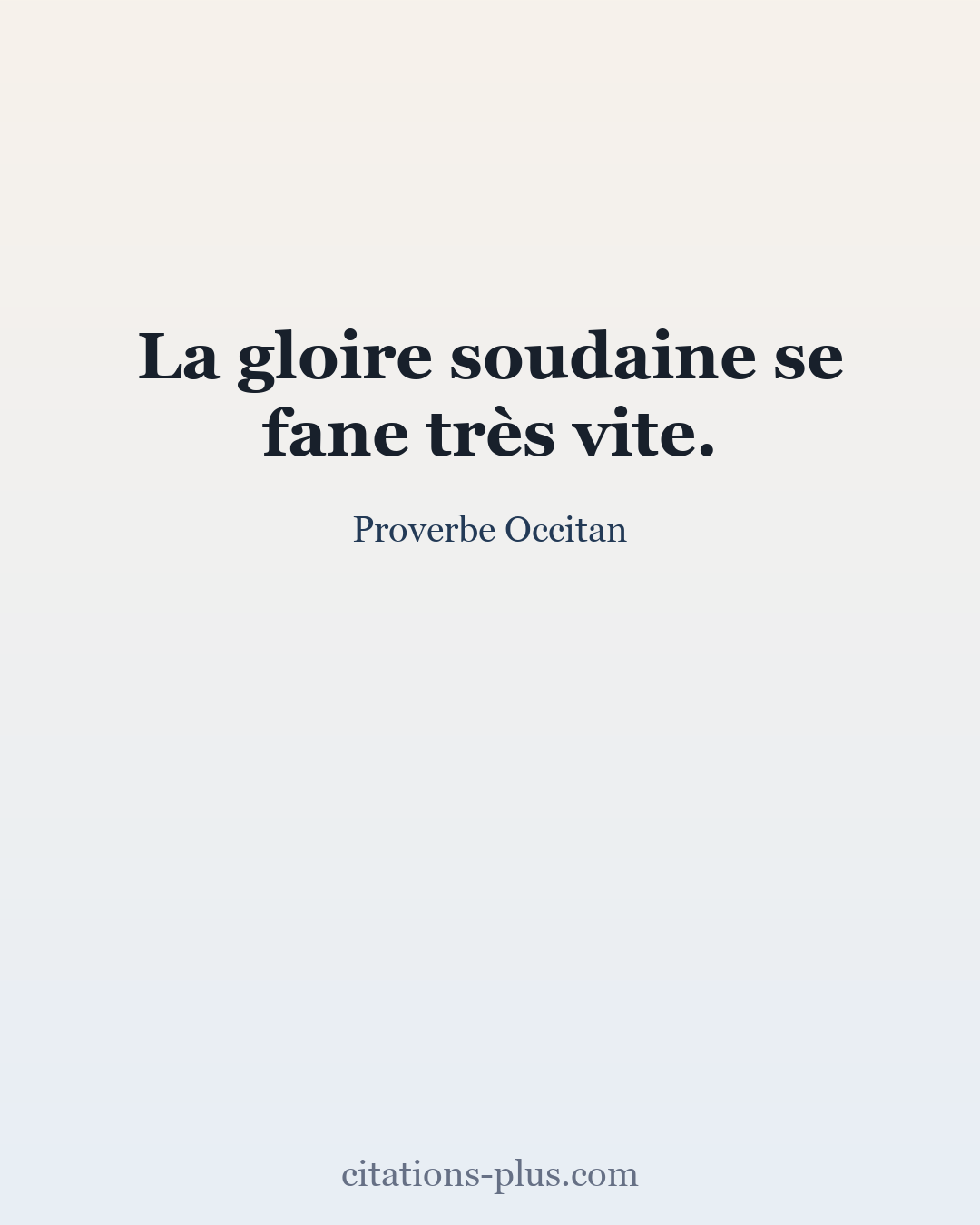 Carte Premium clair — Proverbe Occitan