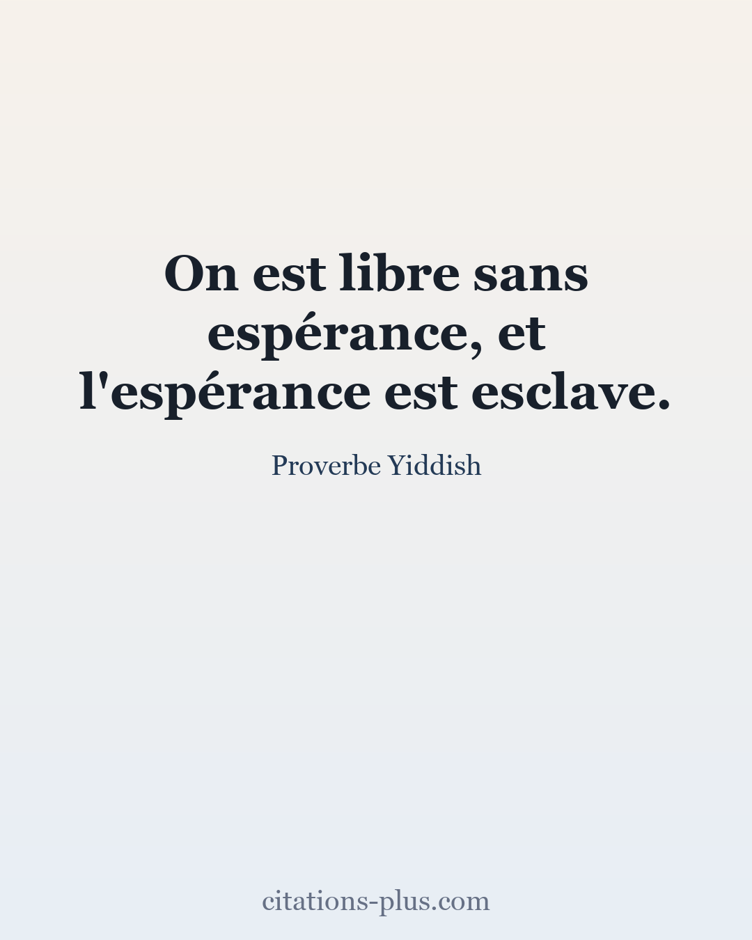 Carte Premium clair — Proverbe Yiddish