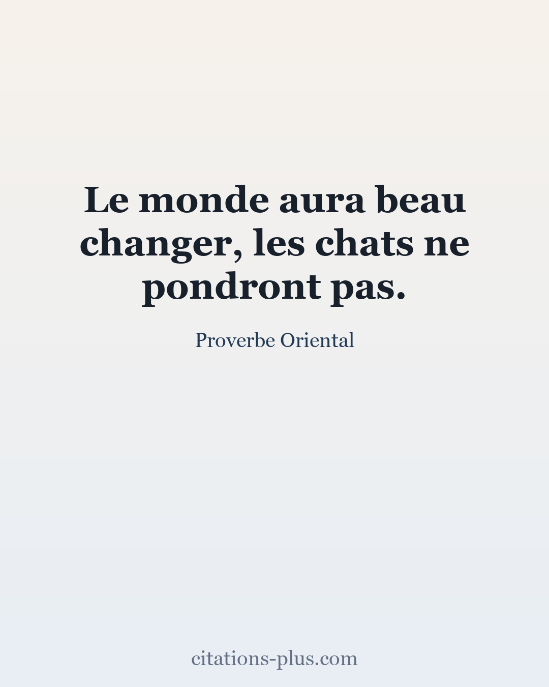 Carte Premium clair — Proverbes orientaux