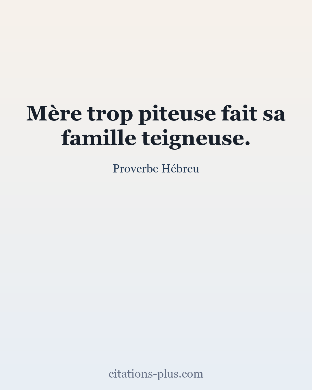Carte Premium clair — Proverbe Hébreu