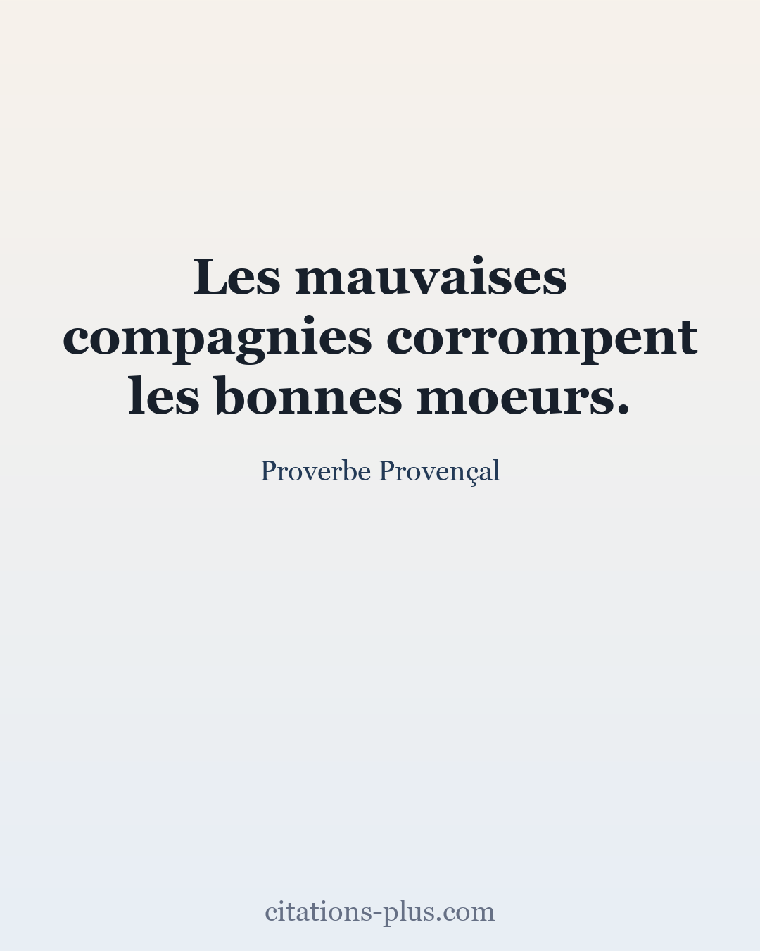 Carte Premium clair — Proverbe Provençal
