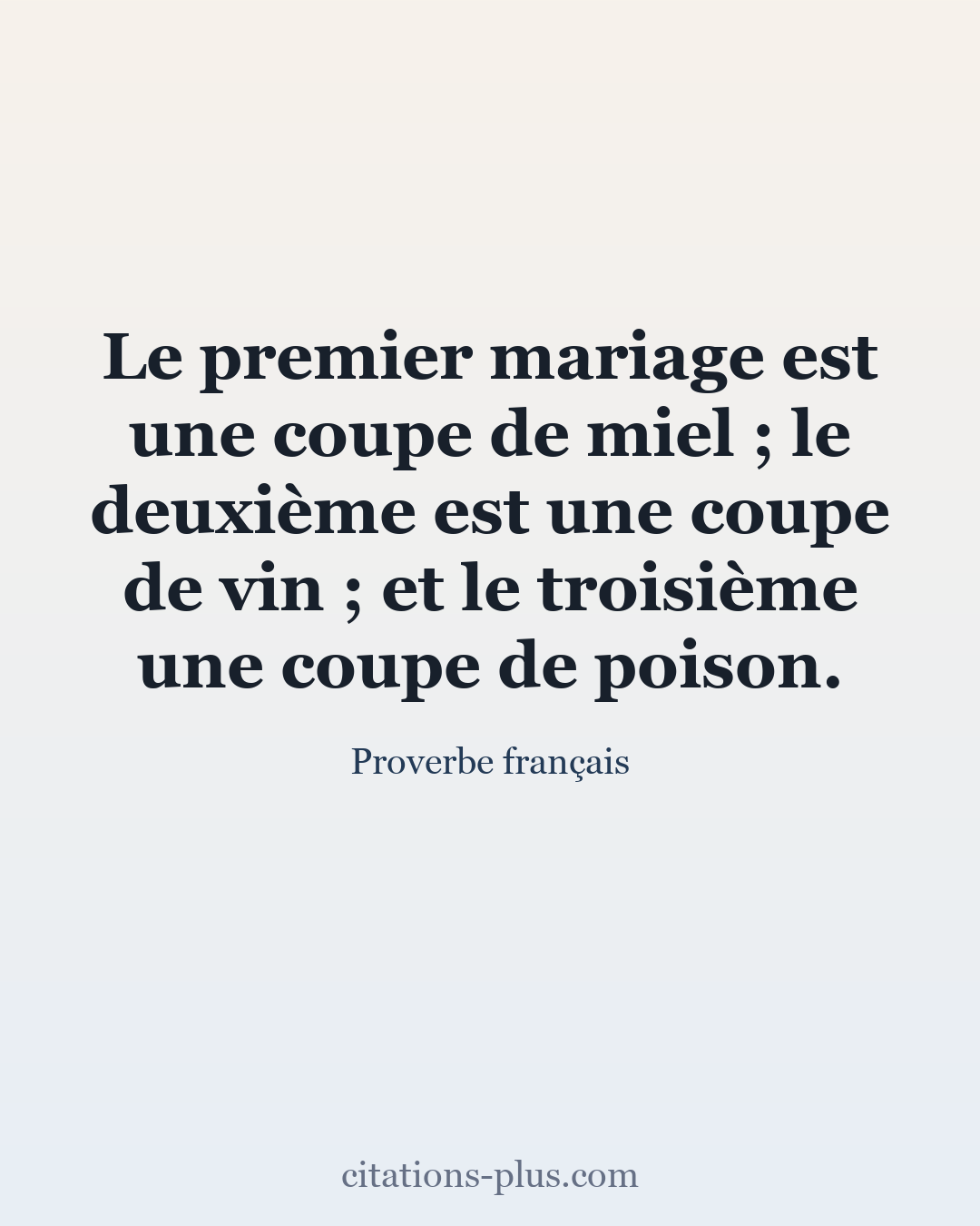 Carte Premium clair — Proverbe français