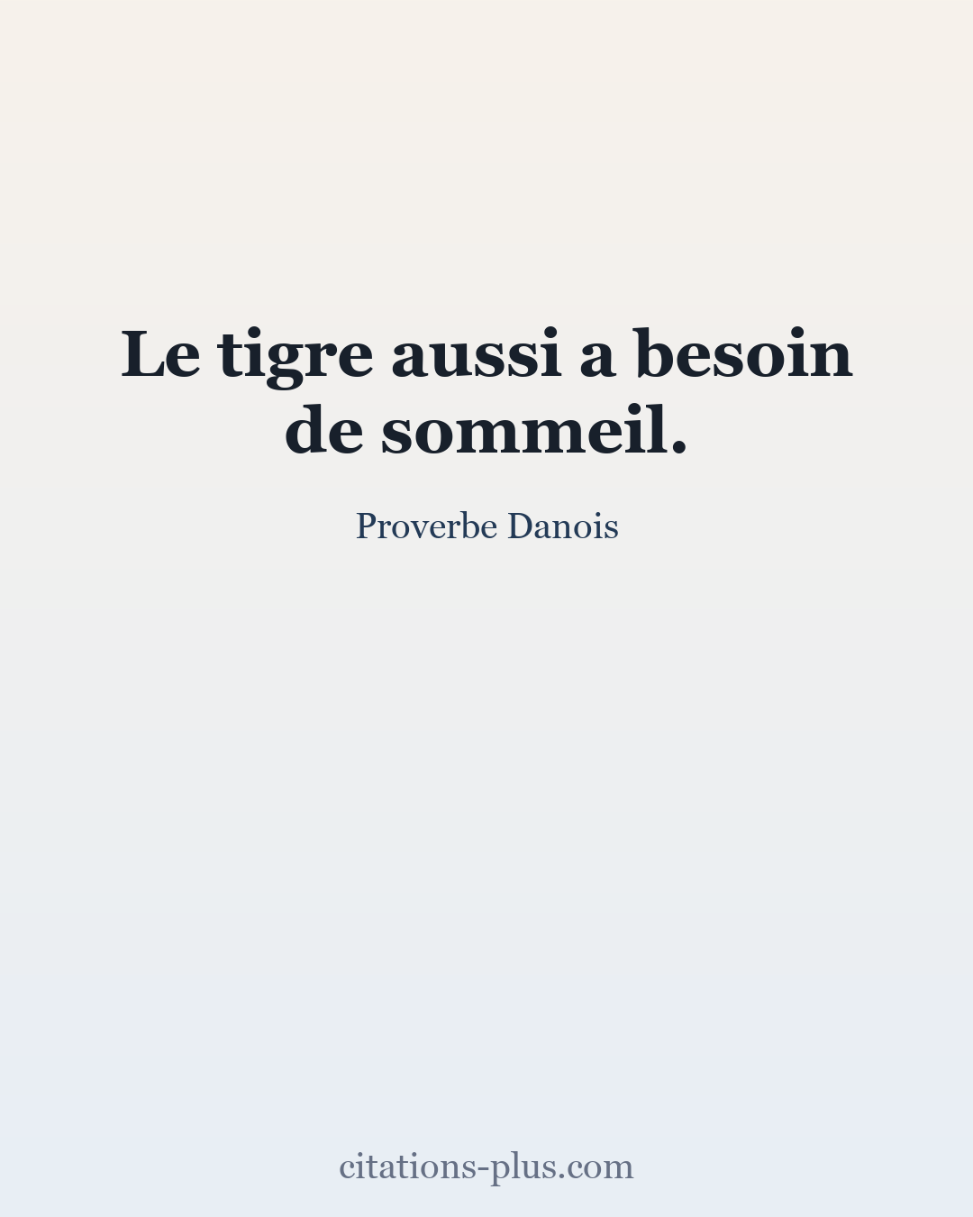Carte Premium clair — Proverbe Danois