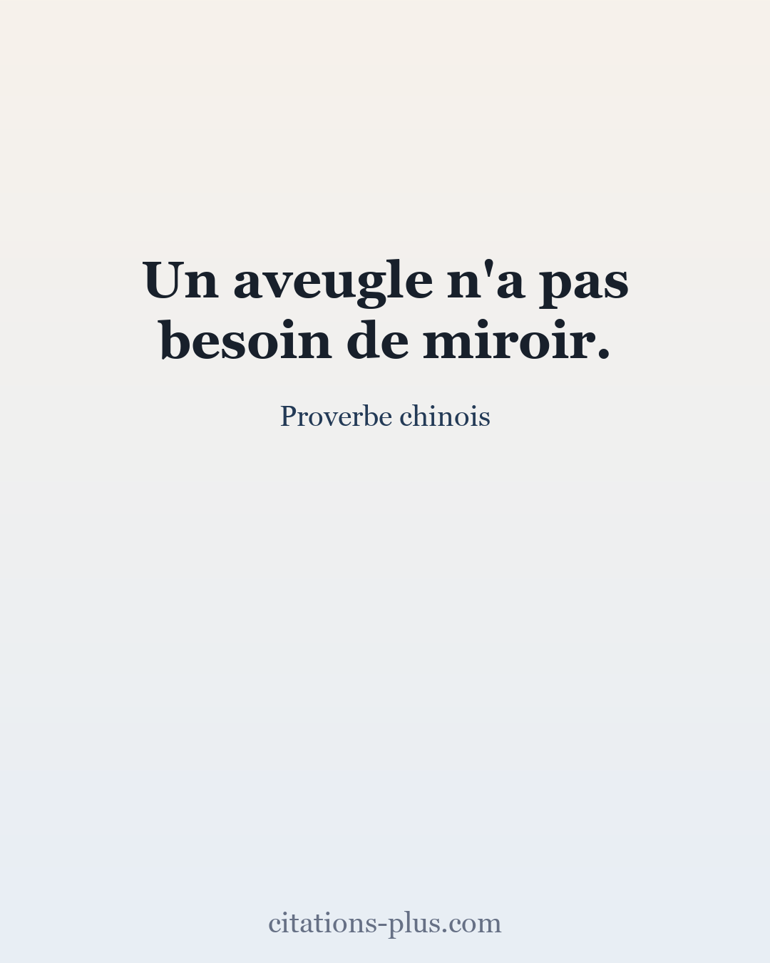 Carte Premium clair — Proverbe chinois