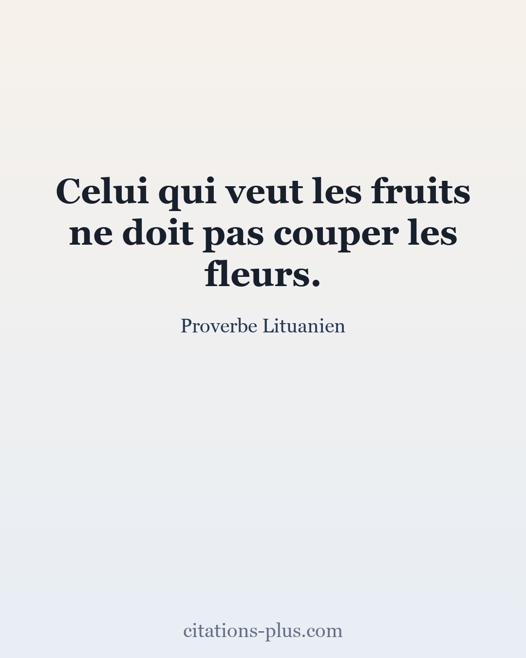 Carte Premium clair — Proverbe Lituanien