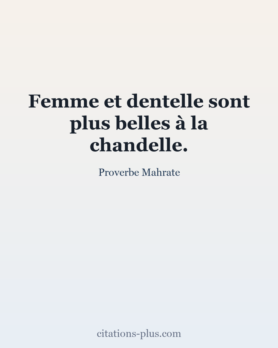 Carte Premium clair — Proverbe Mahrate