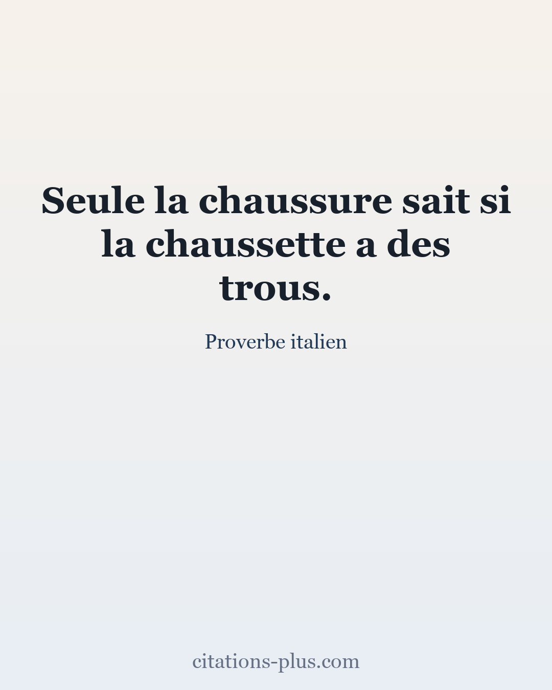 Carte Premium clair — Proverbe italien