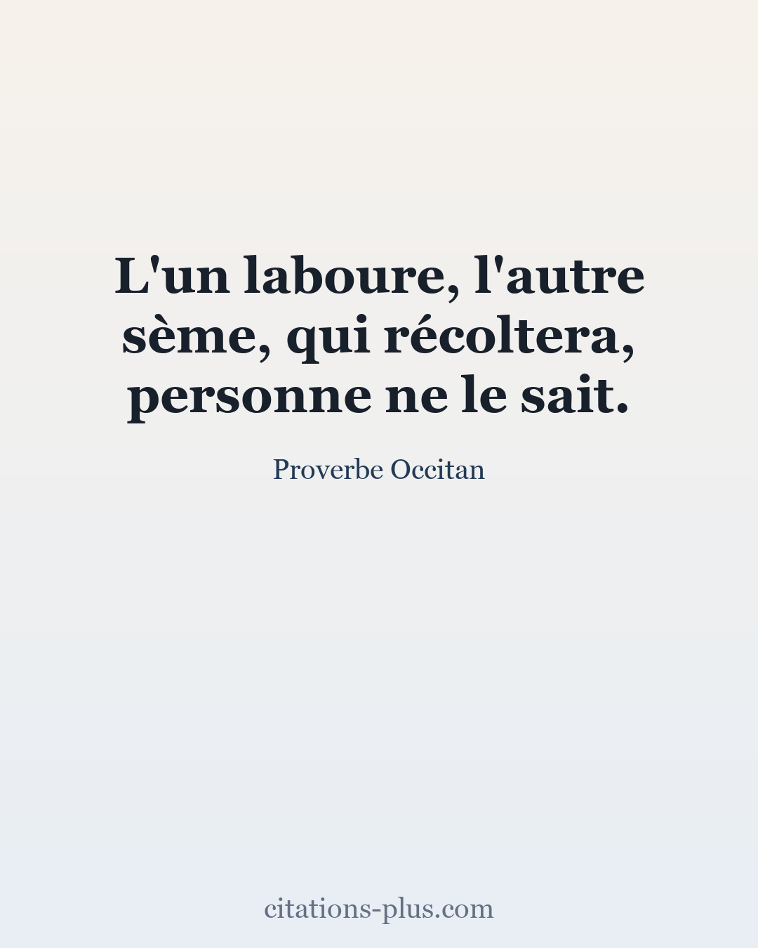 Carte Premium clair — Proverbe Occitan