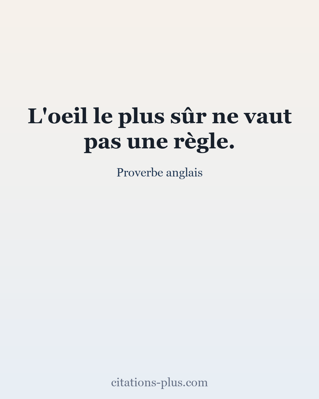 Carte Premium clair — Proverbe anglais