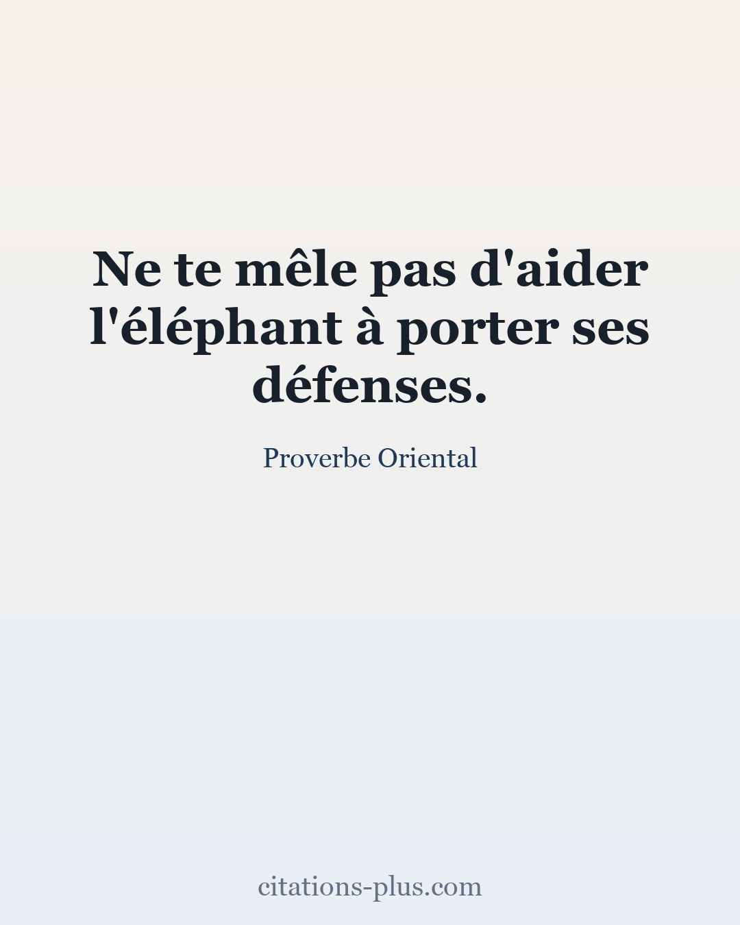 Carte Premium clair — Proverbes orientaux