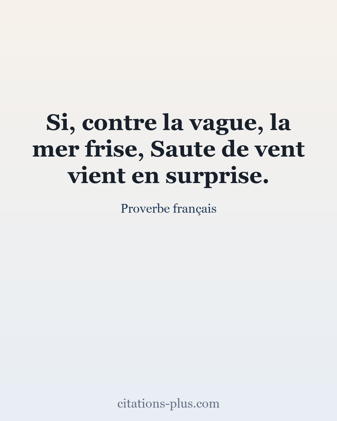 Carte Premium clair — Proverbe français