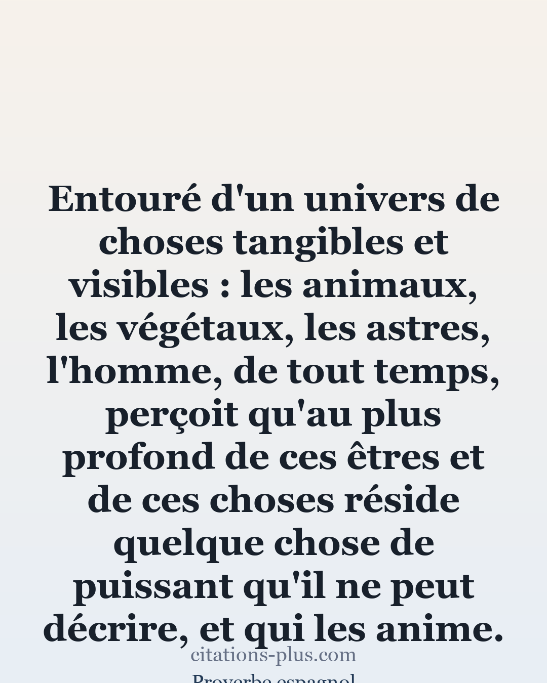 Carte Premium clair — Proverbe espagnol