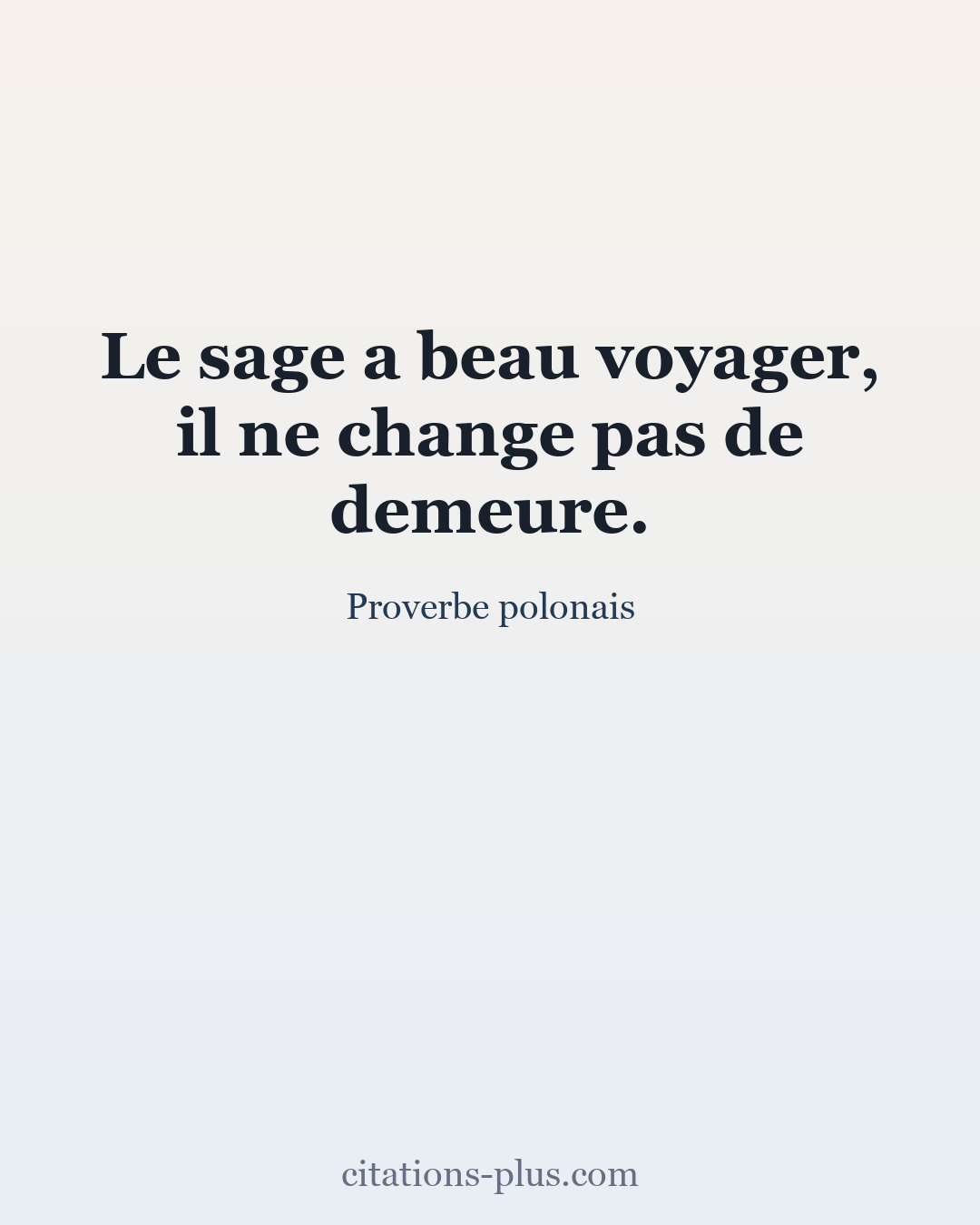 Carte Premium clair — Proverbe polonais