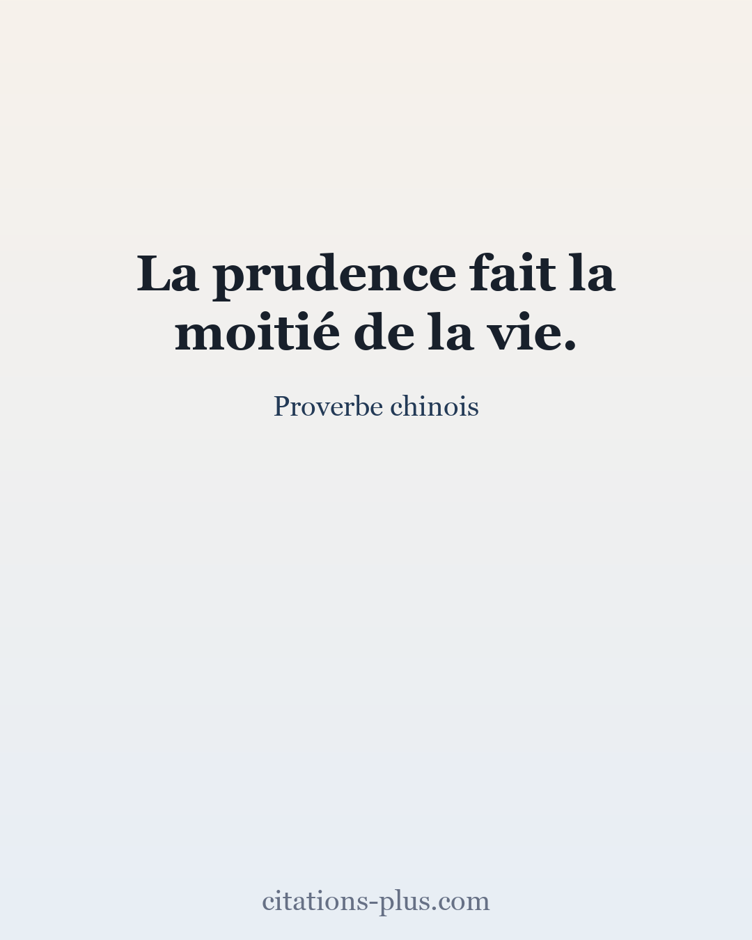 Carte Premium clair — Proverbe chinois