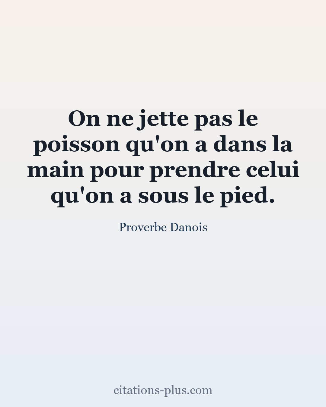 Carte Premium clair — Proverbe Danois