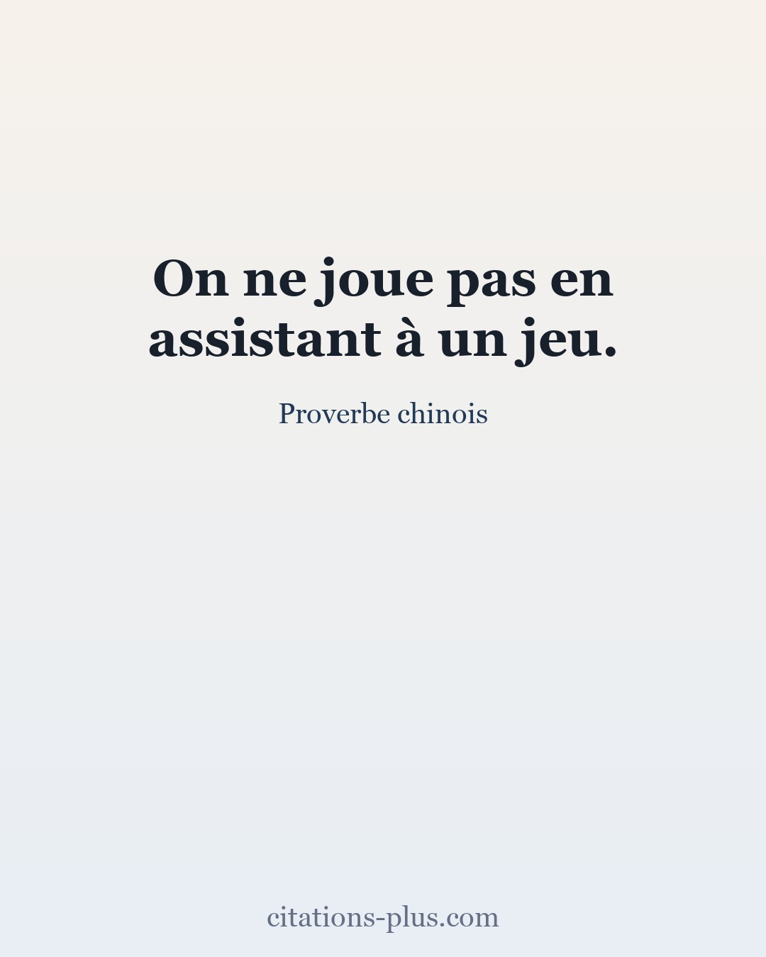 Carte Premium clair — Proverbe chinois