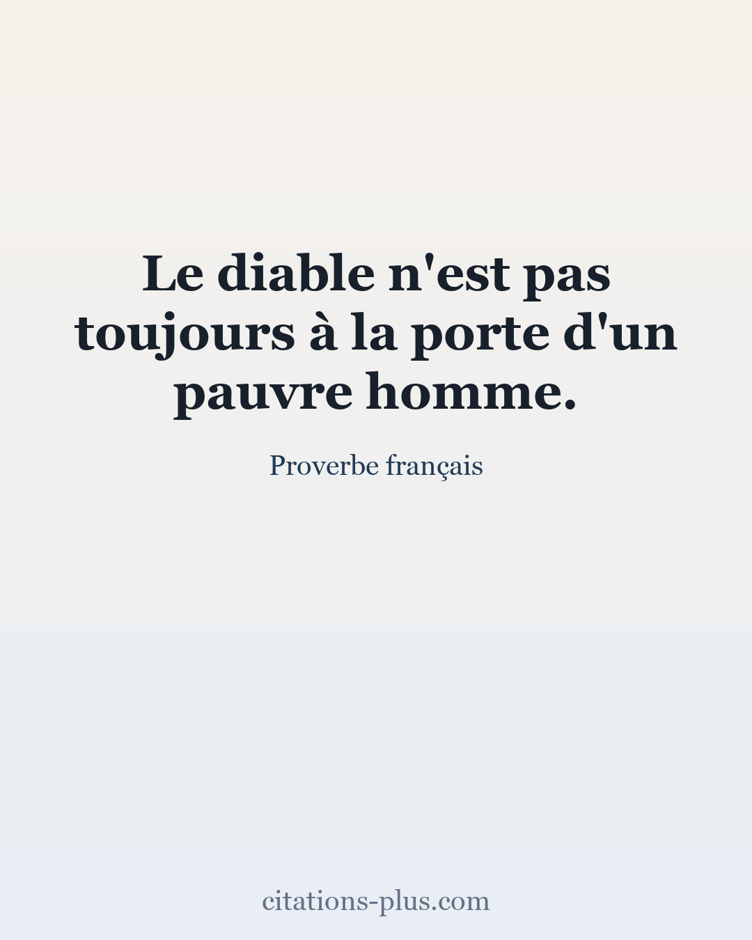 Carte Premium clair — Proverbe français