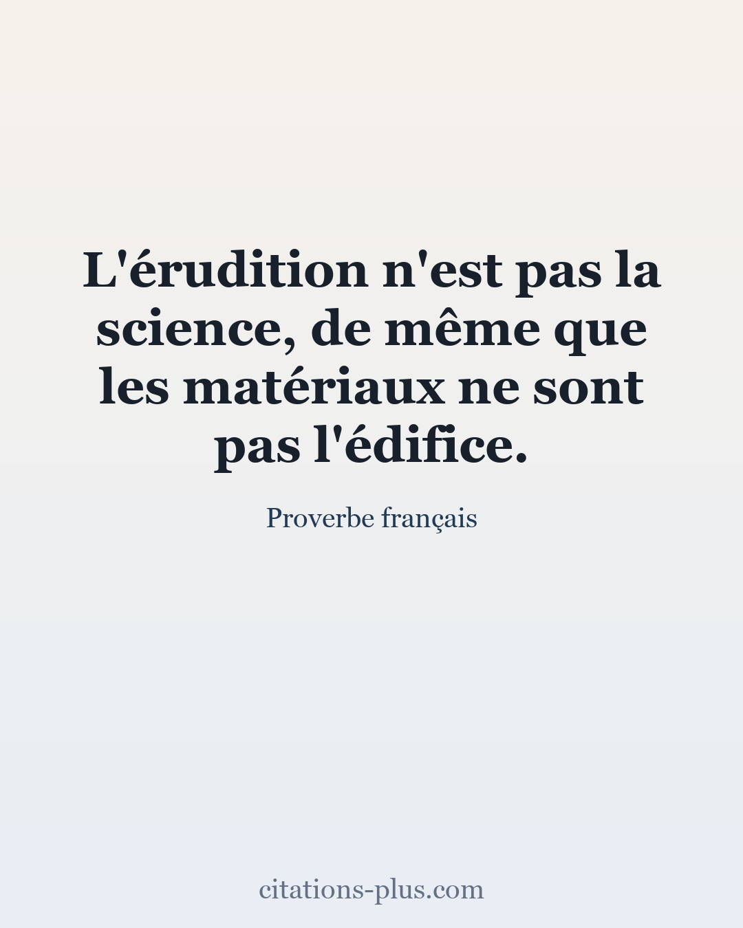 Carte Premium clair — Proverbe français