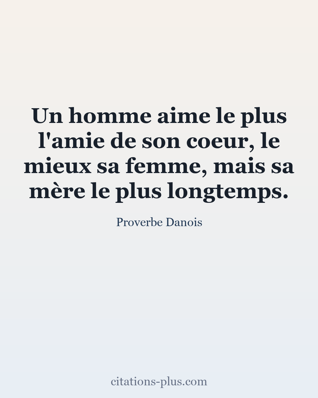 Carte Premium clair — Proverbe Danois
