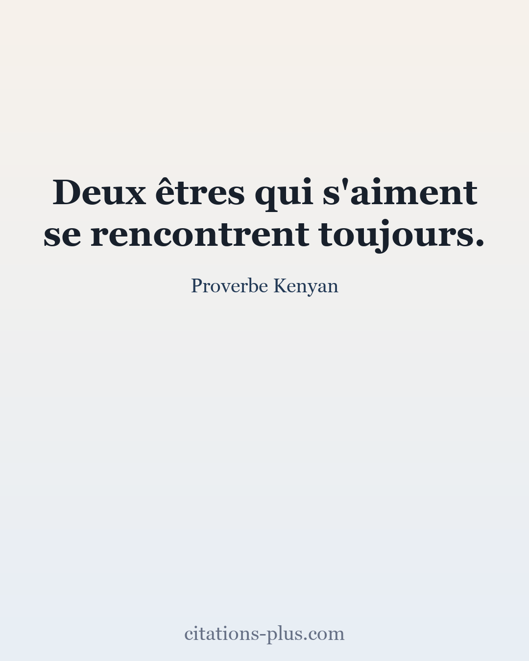 Carte Premium clair — Proverbe Kenyan