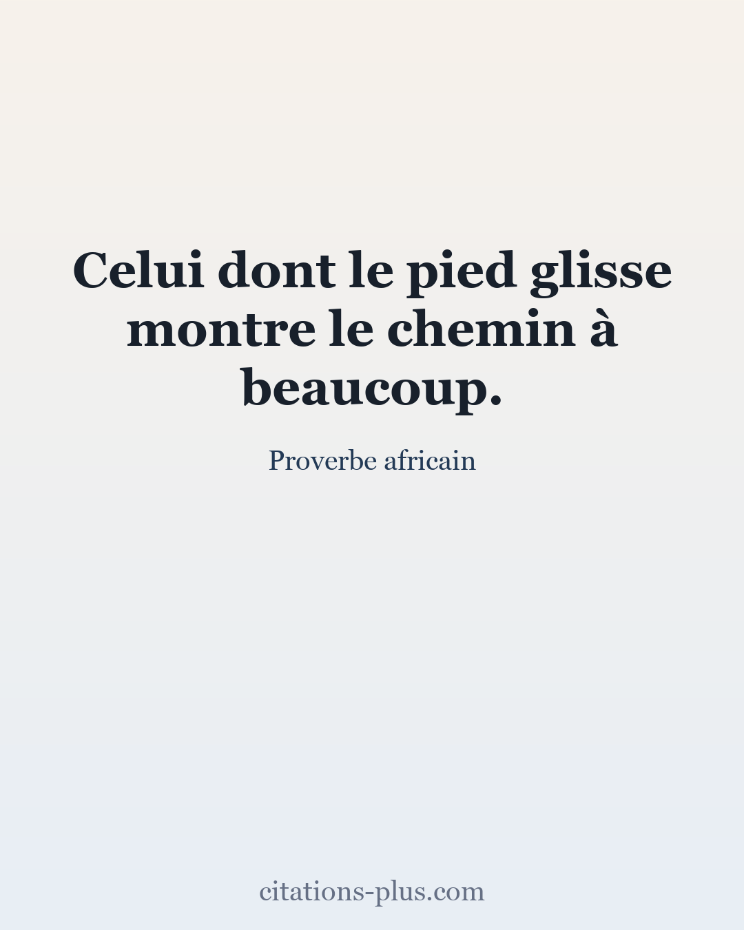 Carte Premium clair — Proverbe africain